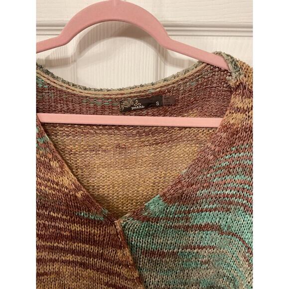 Prana Women's Multicolored Yarn Vignette Sweater in Henna, S - Picture 4 of 7